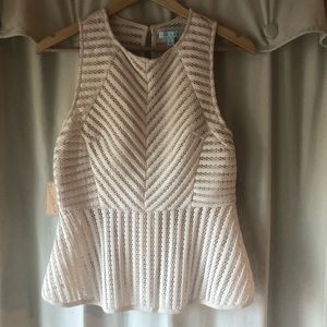 She + Sky Peplum Tank Top NWT
